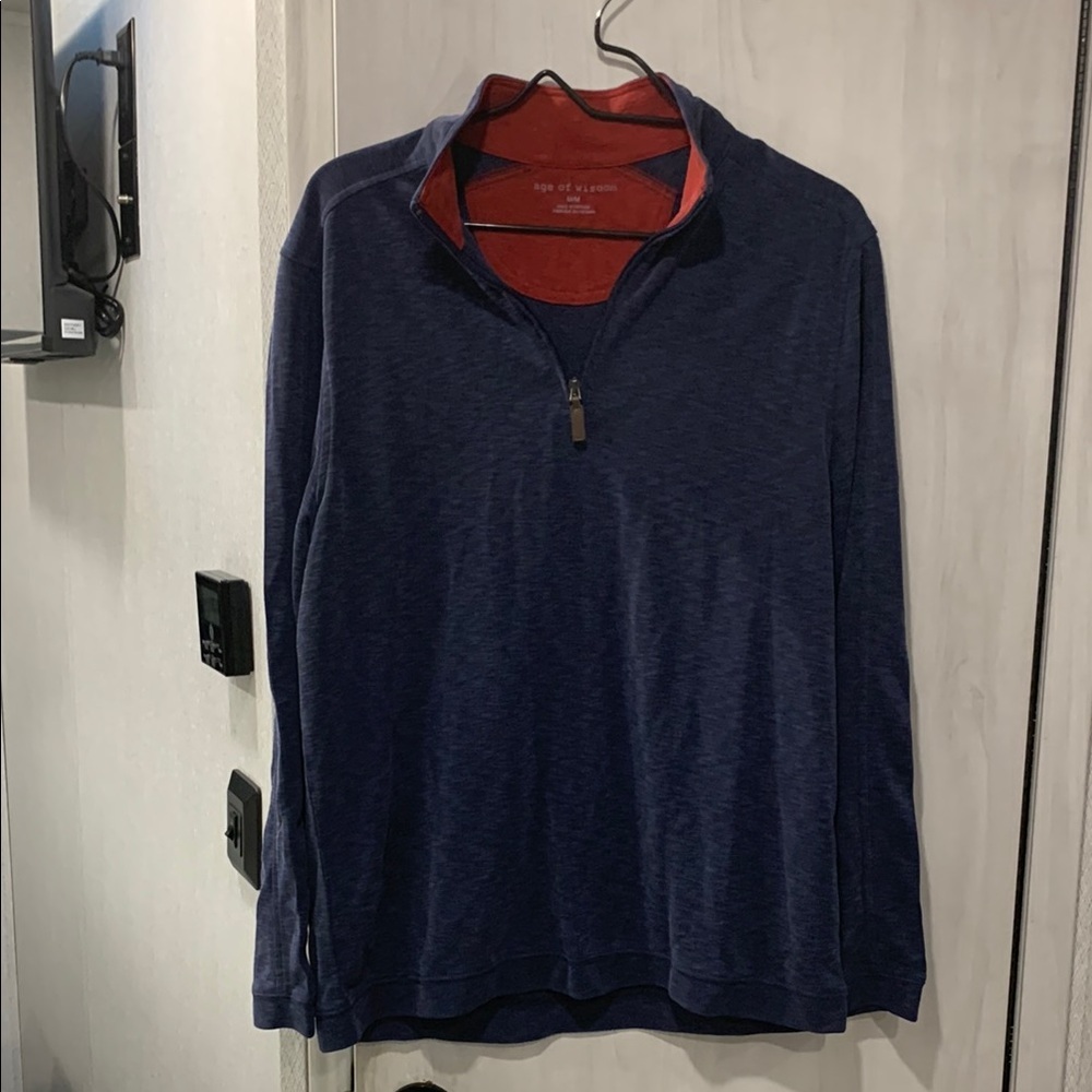 Age Of Wisdom Men's Blue Quarter-Zip Pullover
